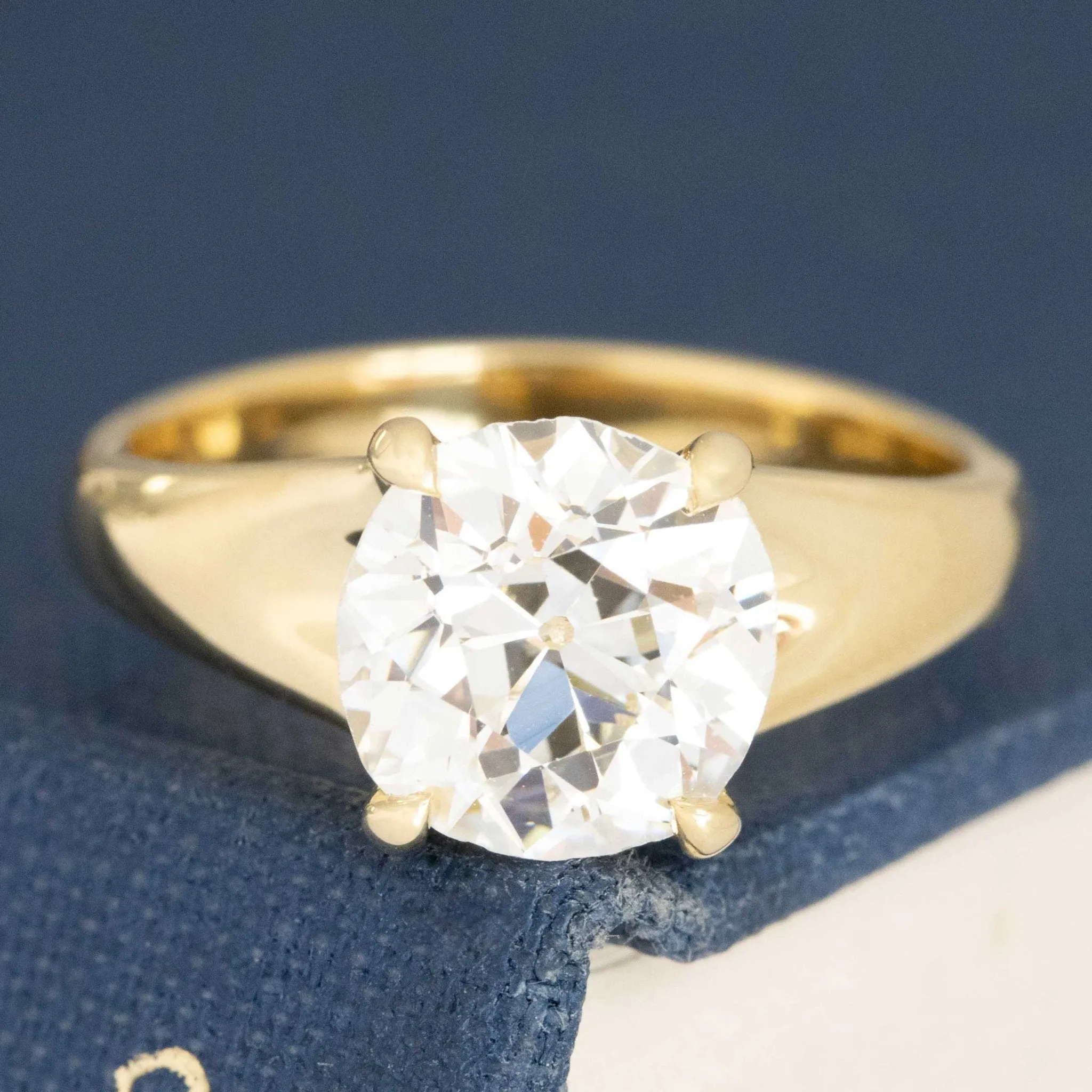 2.40ct Old Mine Cut Diamond Solitaire, GIA I VVS2