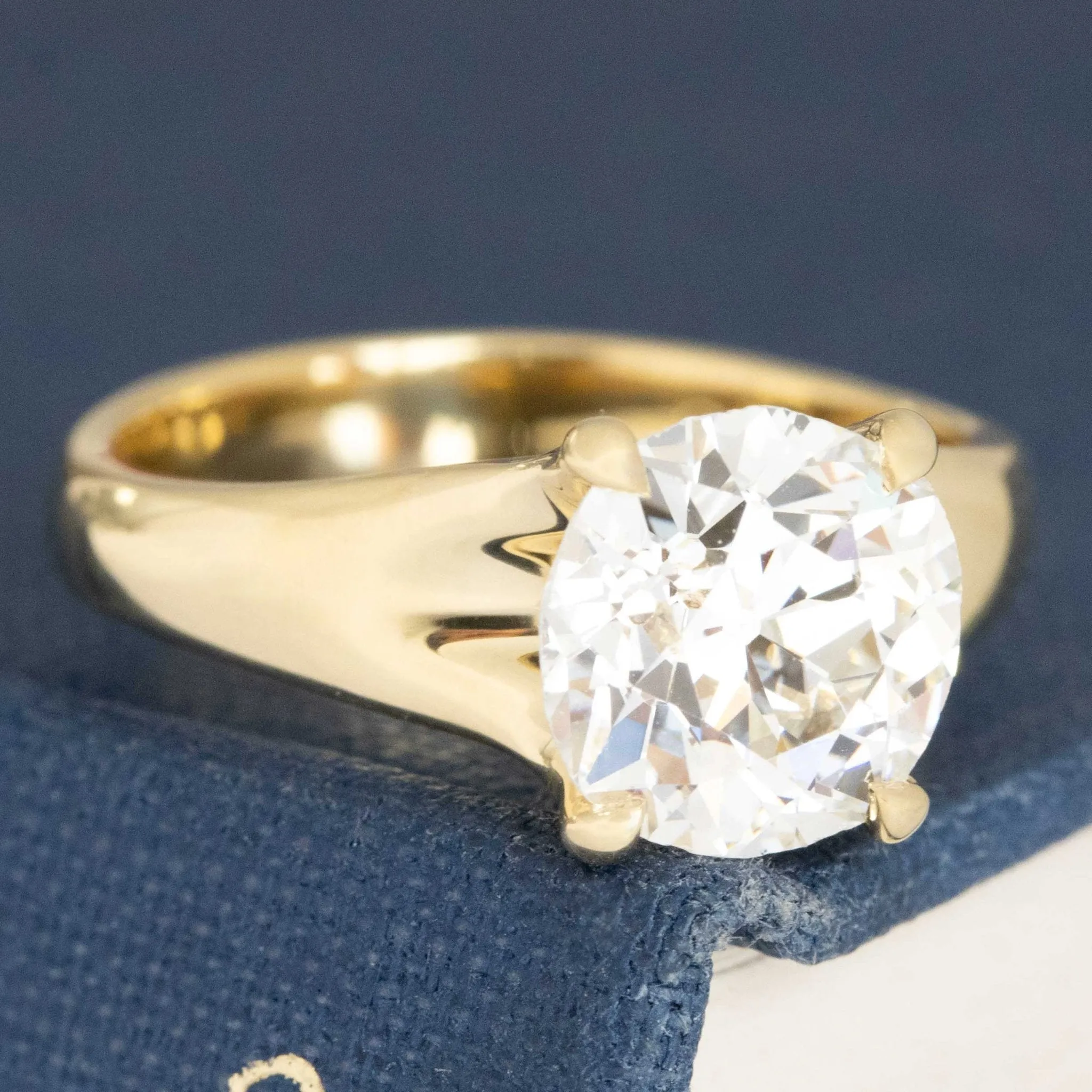 2.40ct Old Mine Cut Diamond Solitaire, GIA I VVS2