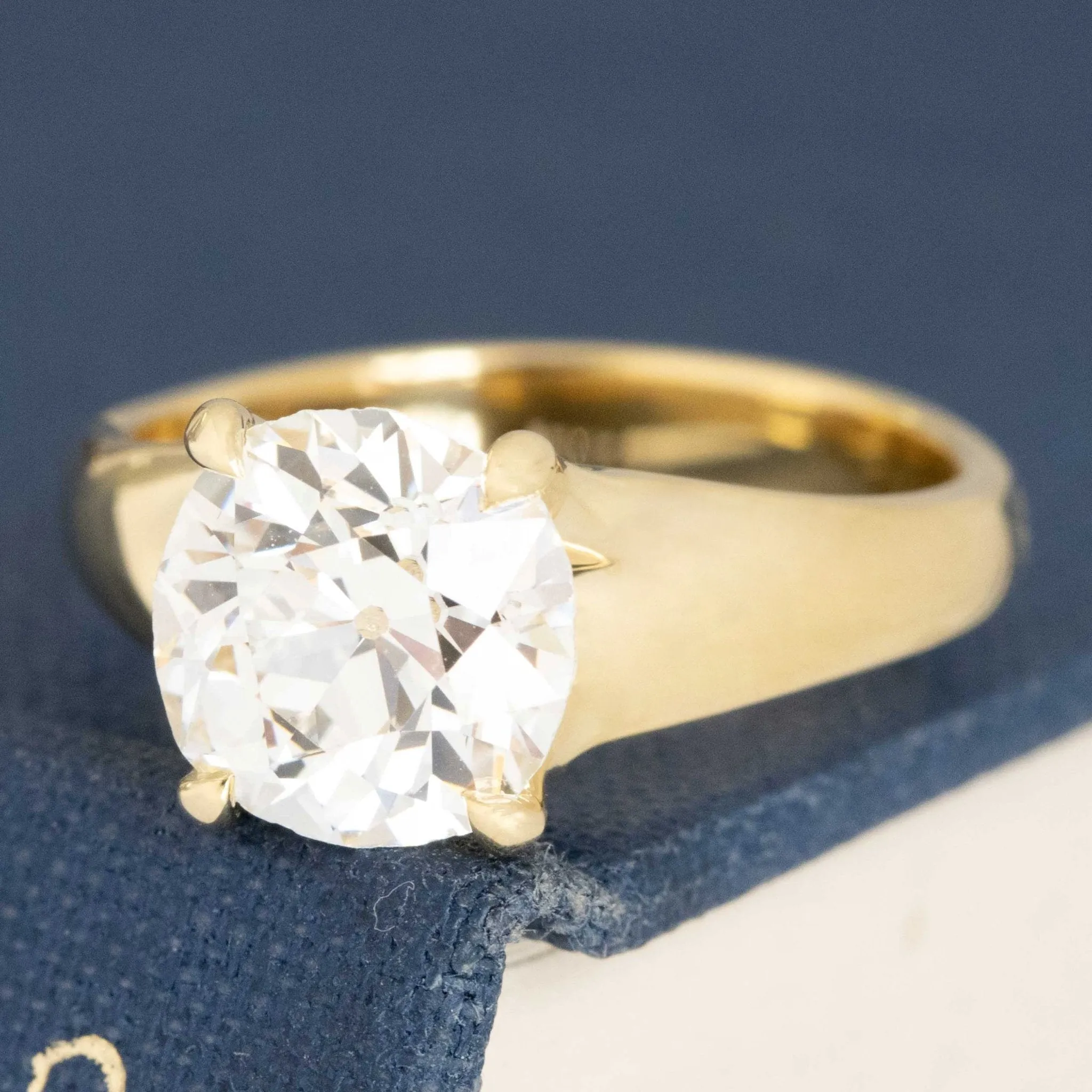 2.40ct Old Mine Cut Diamond Solitaire, GIA I VVS2