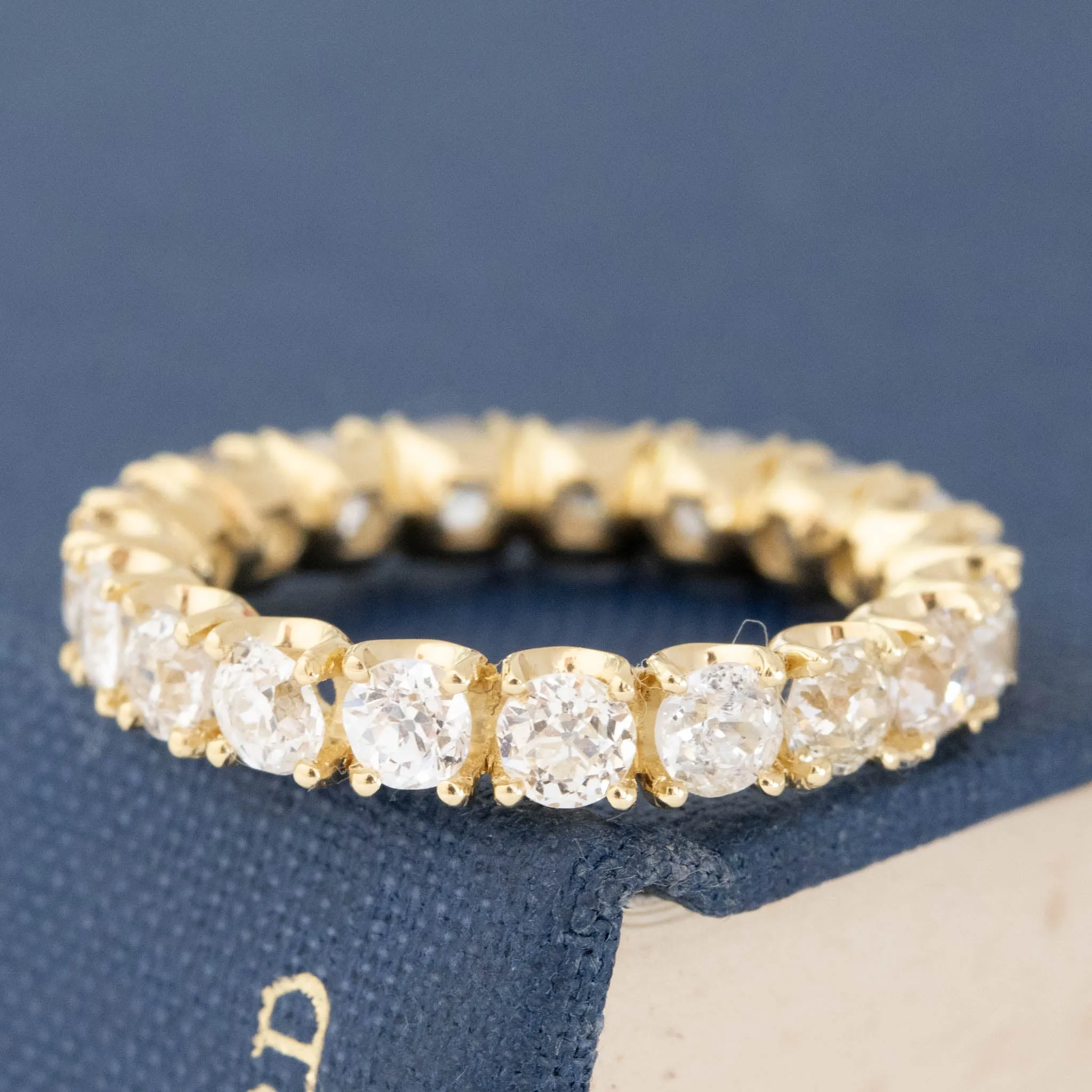 2.71ctw Old European Cut Diamond Eternity Band