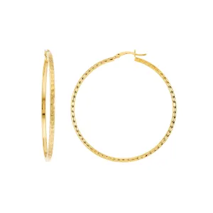 2mm x 50mm Square Full DC Hoop Earrings