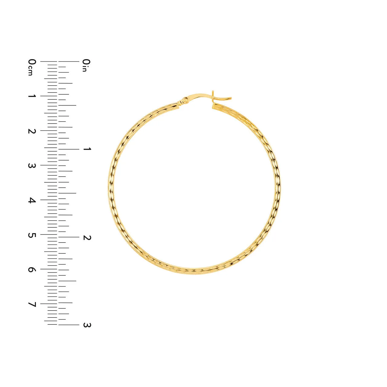 2mm x 50mm Square Full DC Hoop Earrings