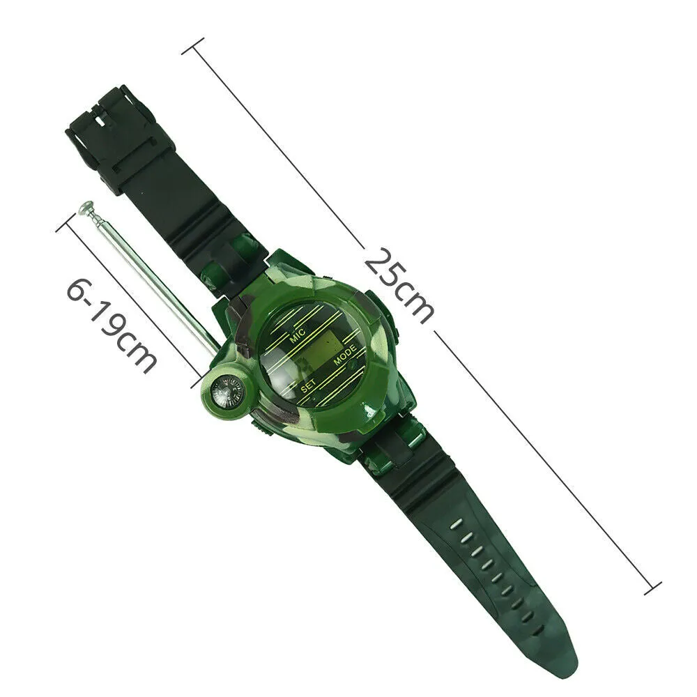 2PCS Kids Boy Toys 7-in-1 Walkie Talkie Army Watch Interphone Game
