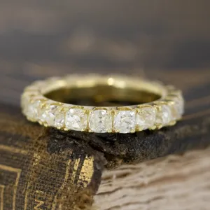3.20ctw Old Mine Cut Diamond Eternity Band