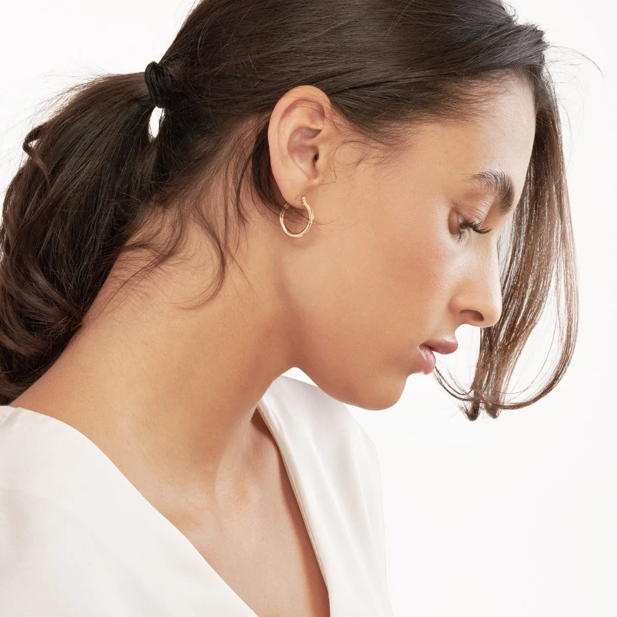 3mm x 20mm Polished Hoop Earrings