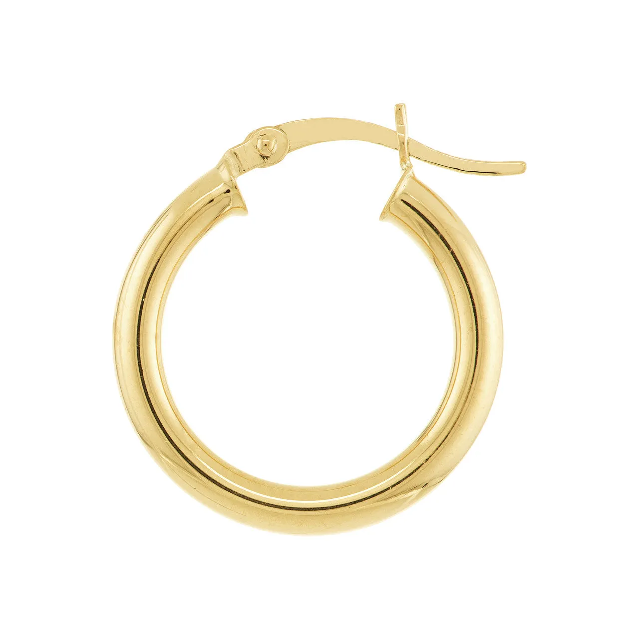 3mm x 20mm Polished Hoop Earrings