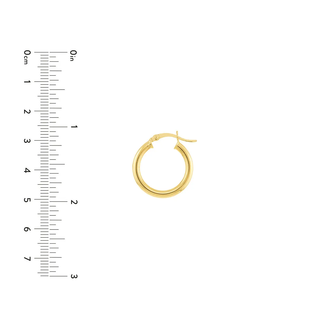 3mm x 20mm Polished Hoop Earrings