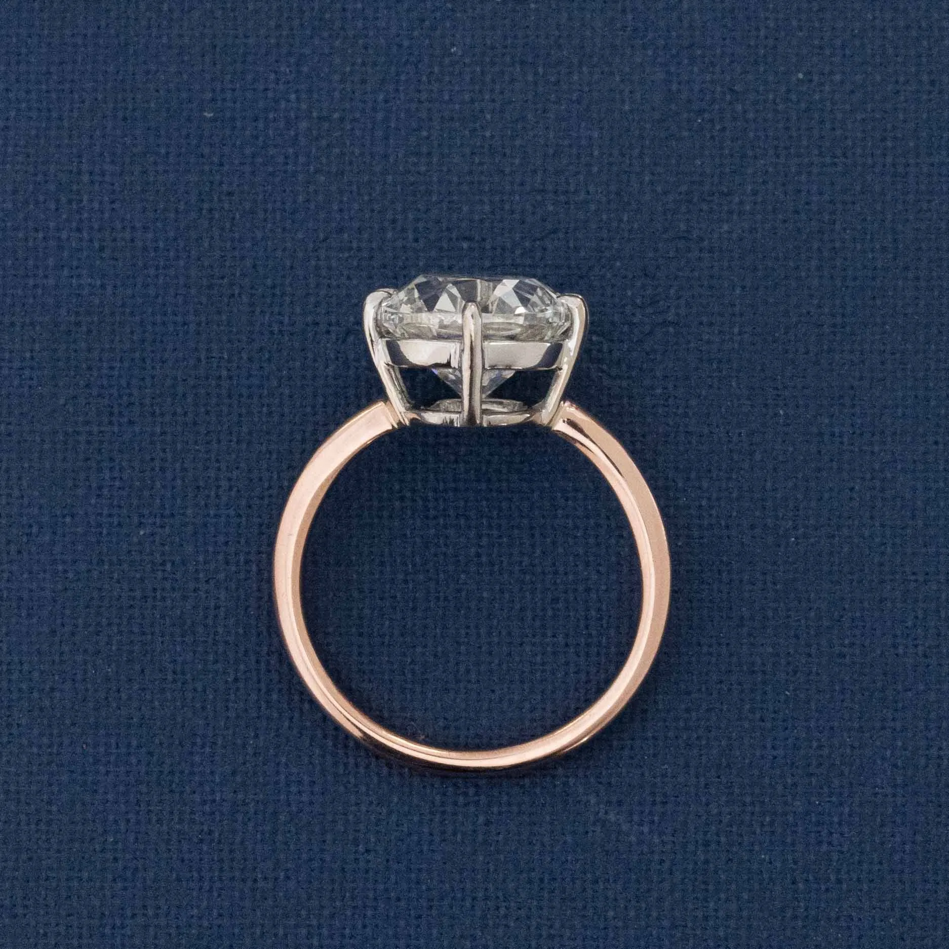 4.01ct Old Mine Cut Diamond Solitaire, GIA I VS2