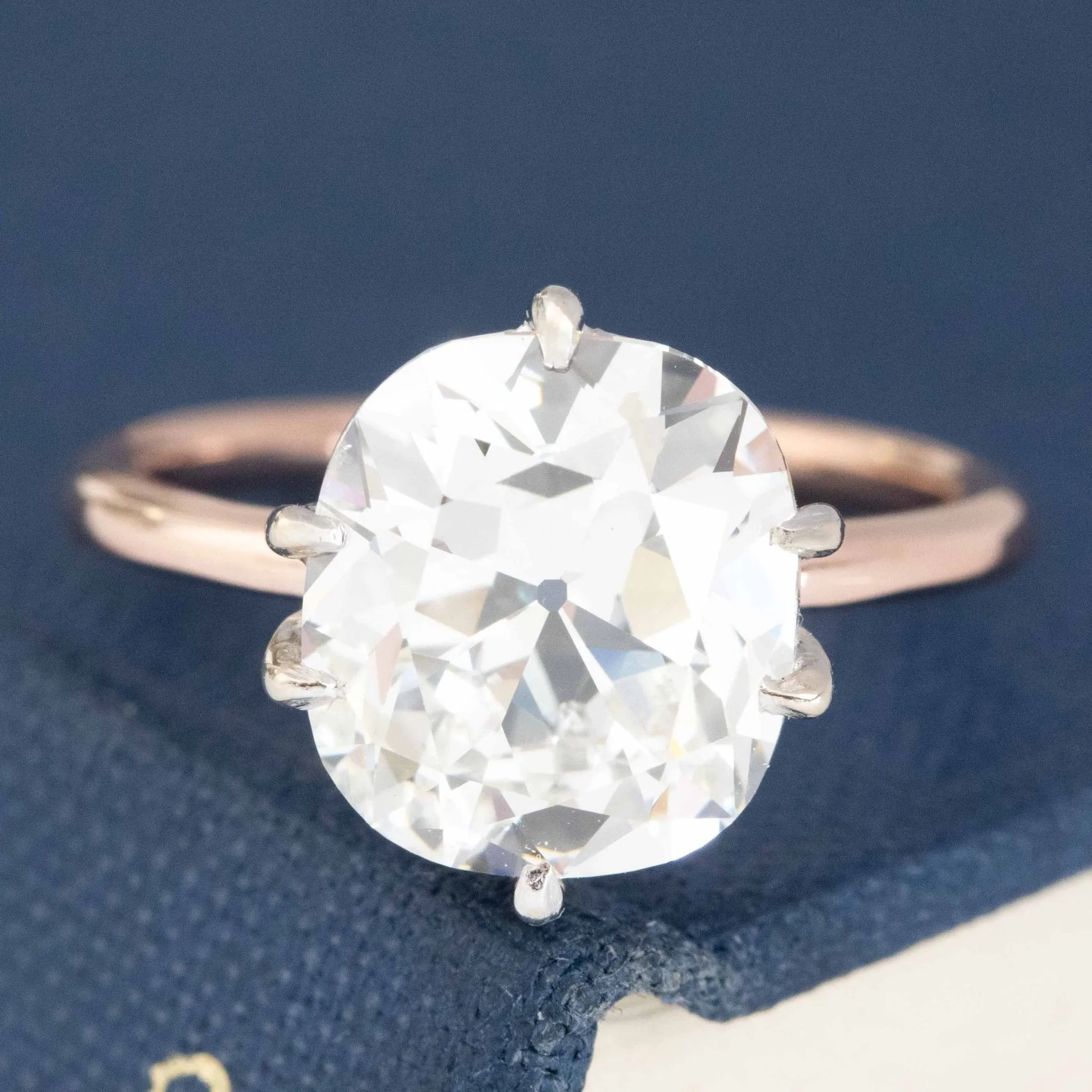4.01ct Old Mine Cut Diamond Solitaire, GIA I VS2