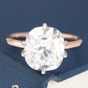 4.01ct Old Mine Cut Diamond Solitaire, GIA I VS2