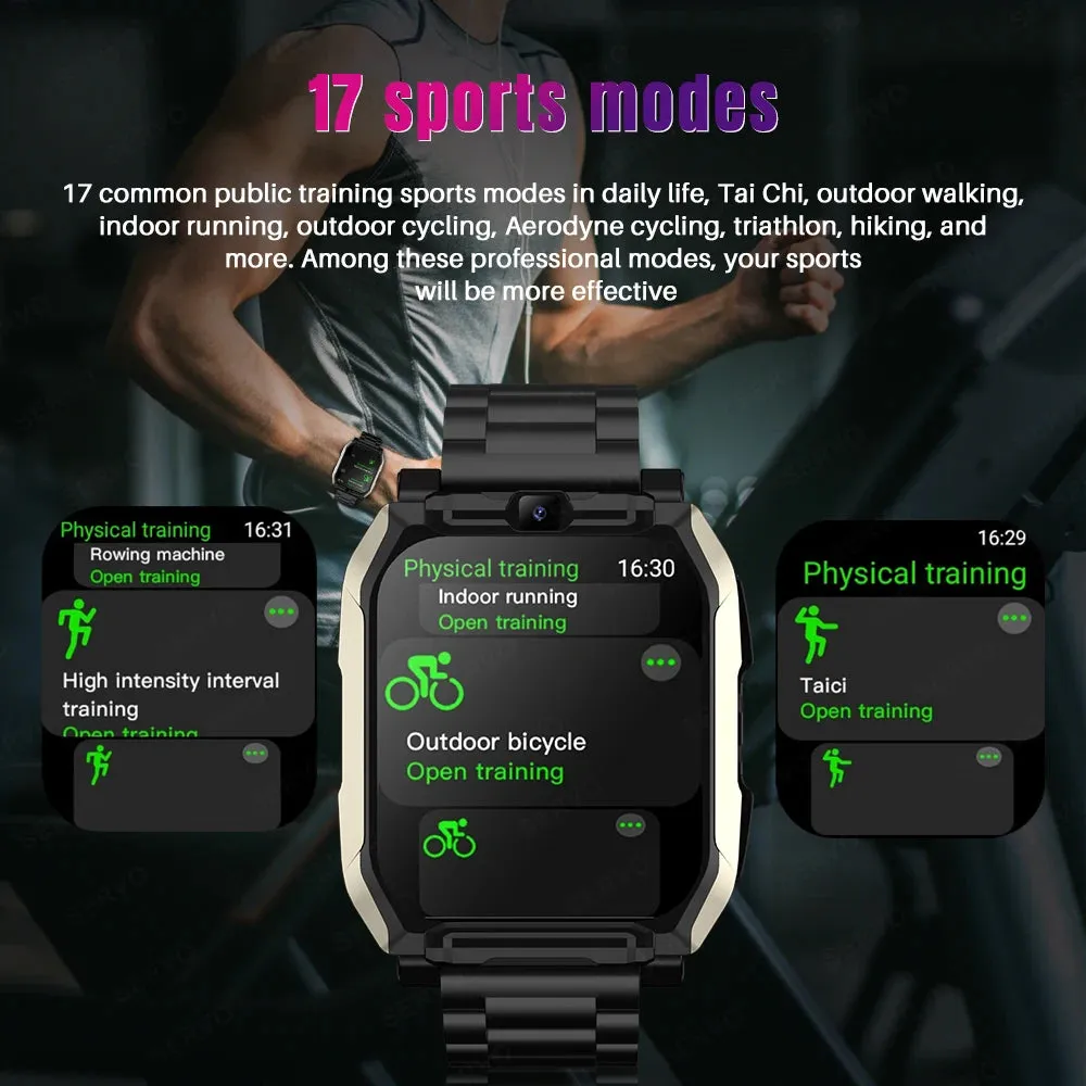 4G 128GB Smart Watch KOM8 SIM Card  Android HD Camera for Men Women Wifi GPS Google Play Store Call Music Face Recognition 2024
