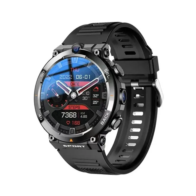 4G LTE Smartwatch For Men GPS HD Dual Camera SIM Talk NFC Heart Rate Health Monitoring Face Unlock Smart Watch For Android IOS