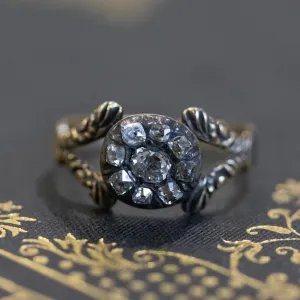 .58ctw Georgian Snake Motif Cluster Ring