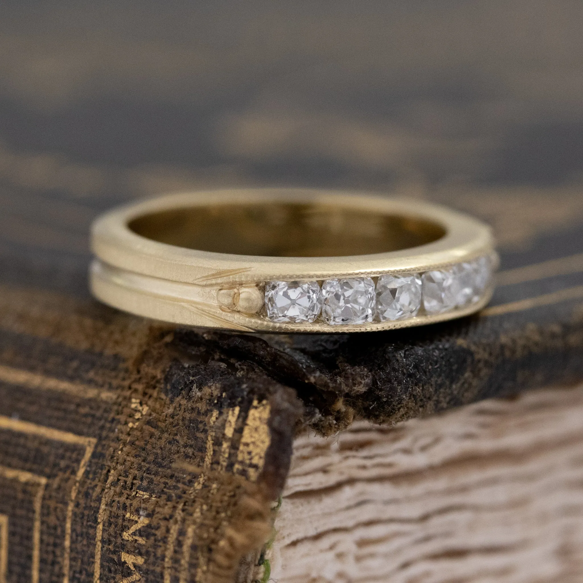 .69ctw Channel Set Old Mine Cut Diamond Band