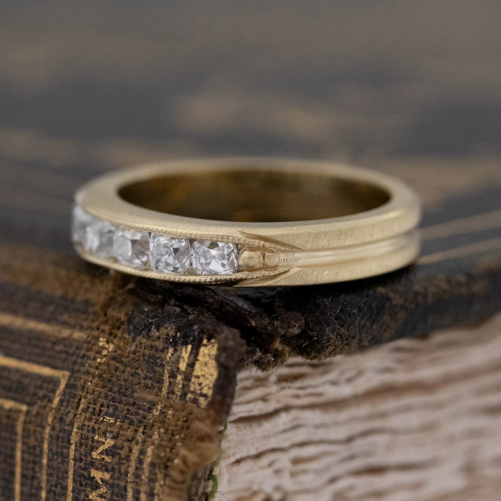 .69ctw Channel Set Old Mine Cut Diamond Band