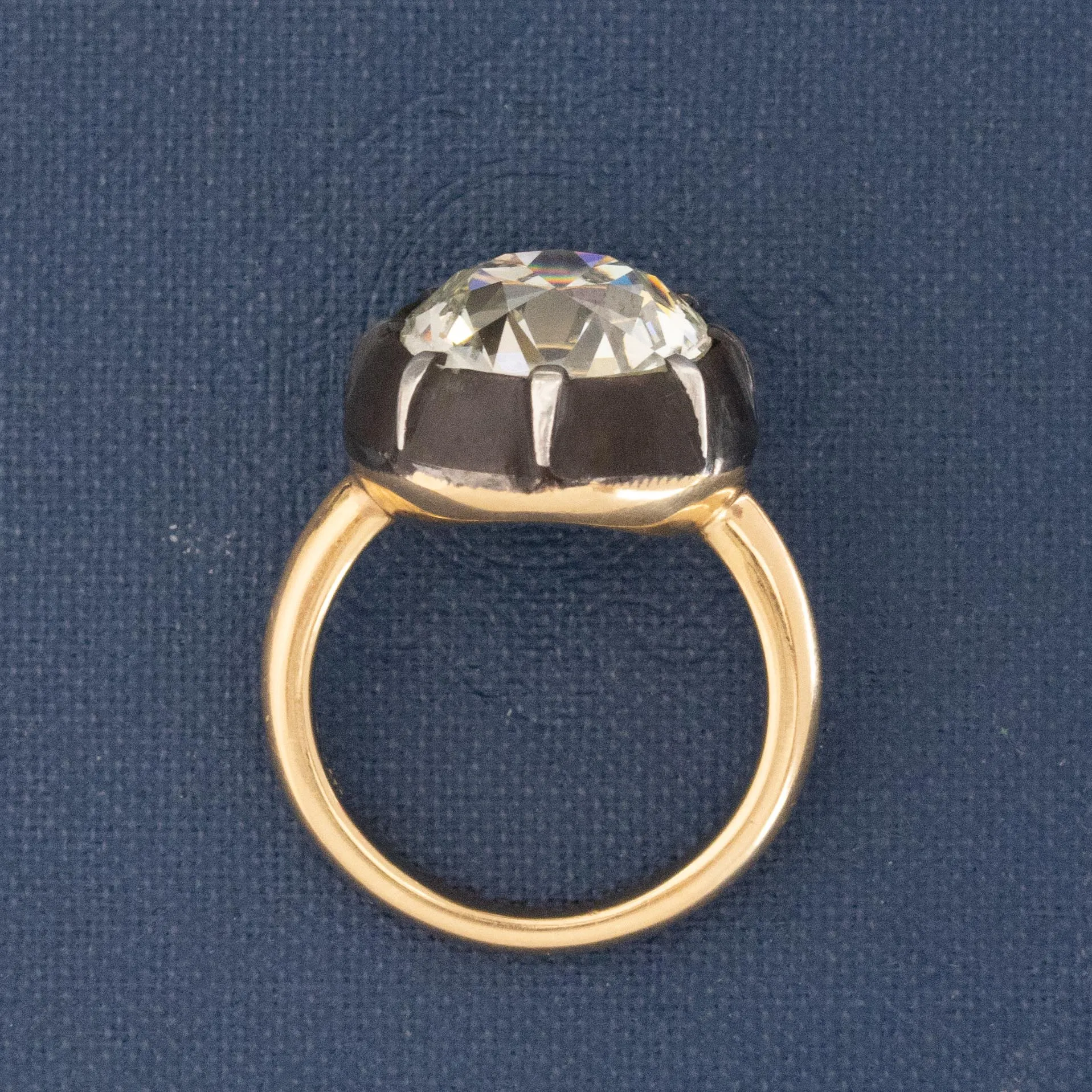 7.14ct Old Mine Cut Diamond Collet Solitaire