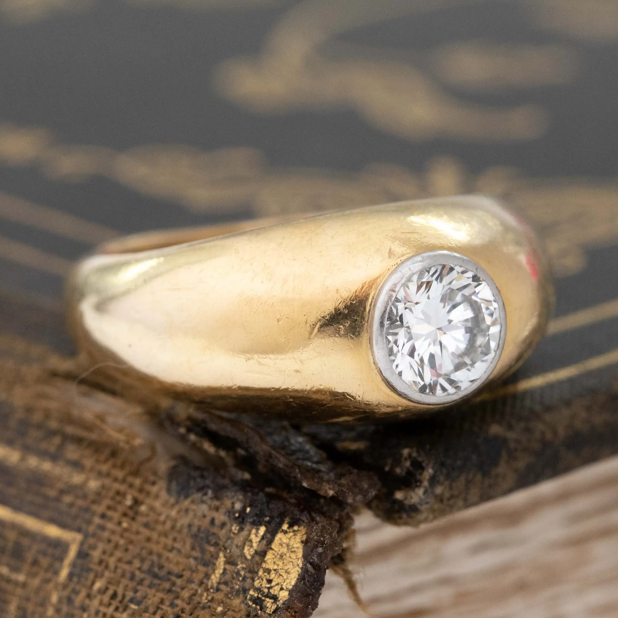 .74ct Round Brilliant Chunky Bezel Ring