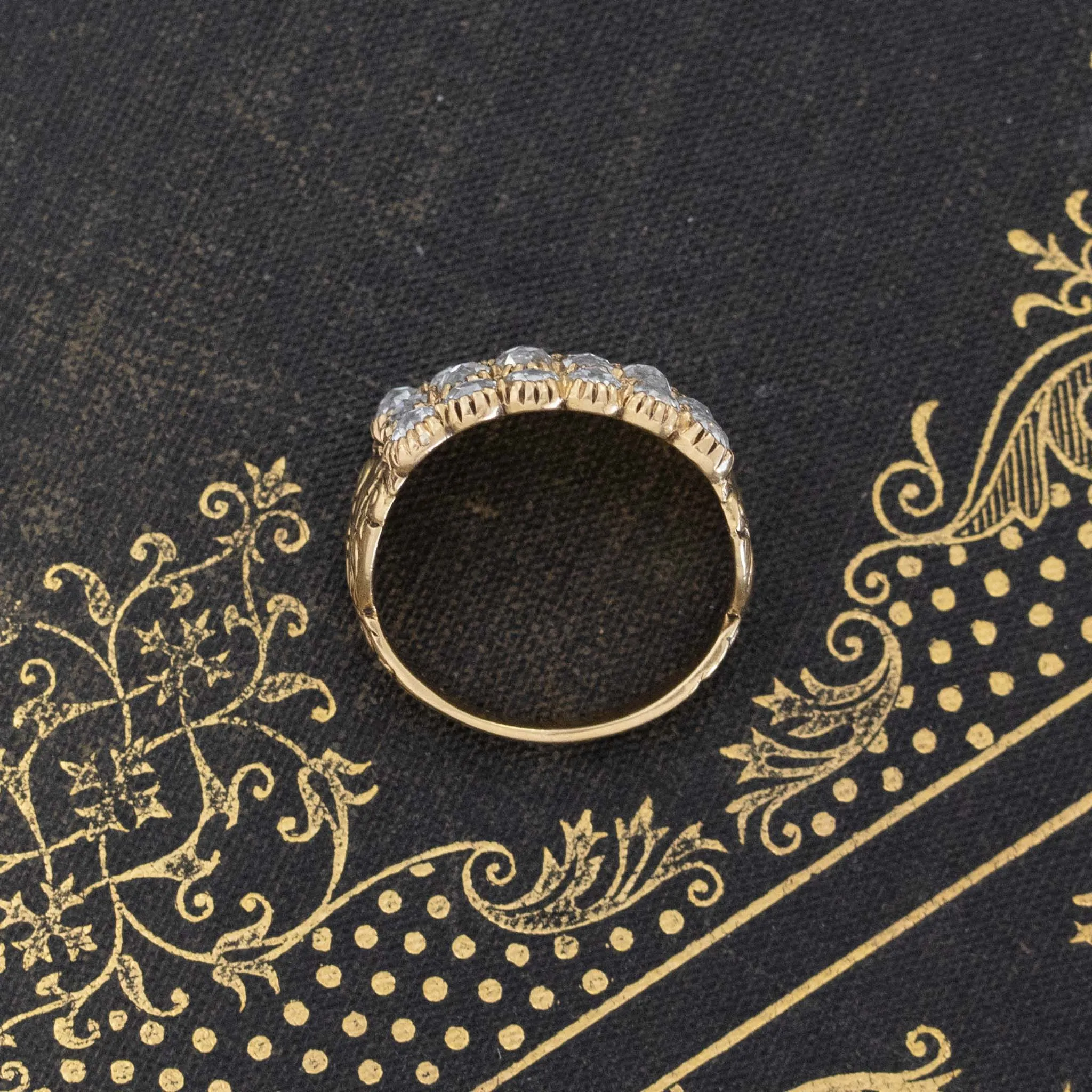 .85ctw Georgian Triple Row Rose Cut Band