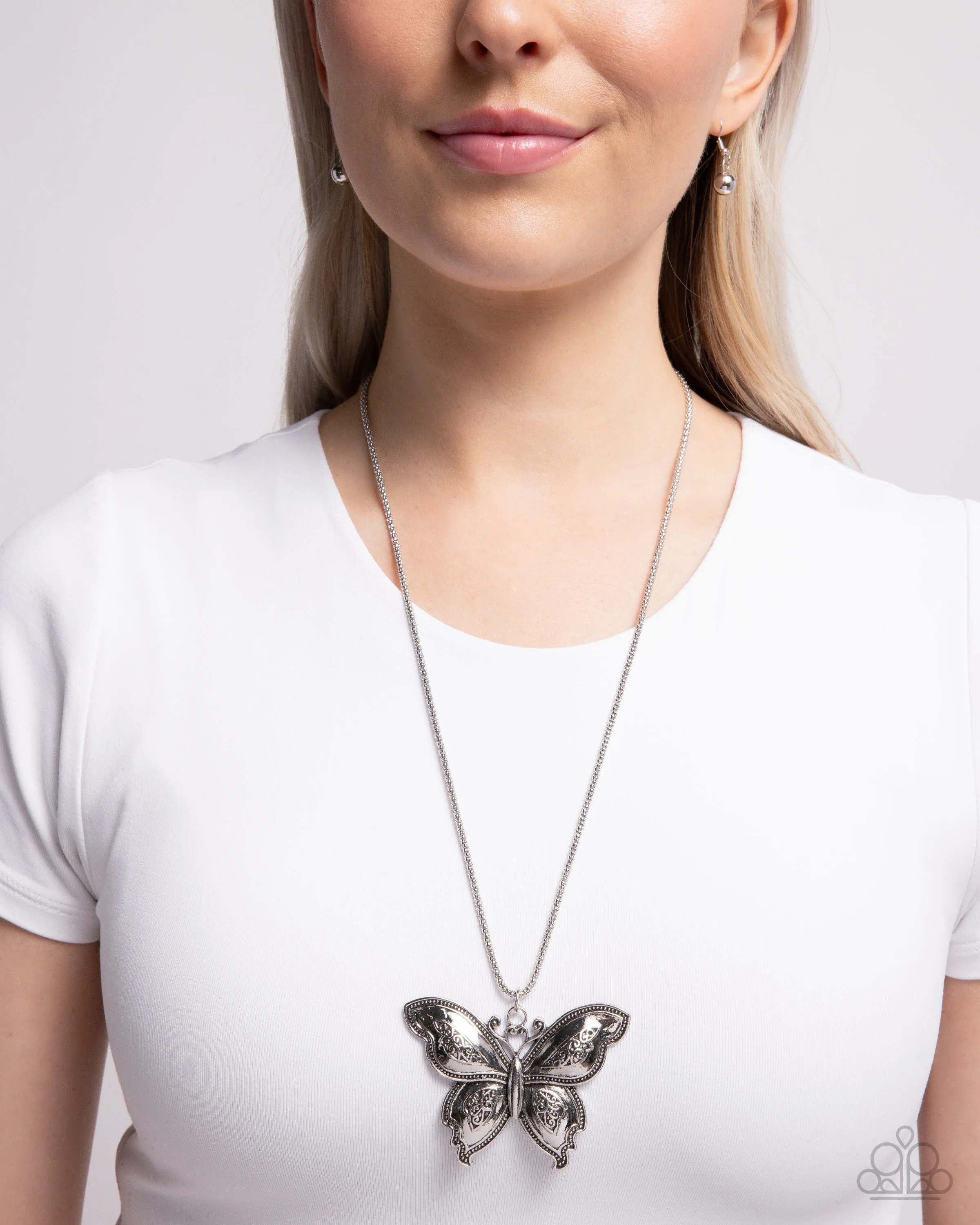 Aerial Attraction - Silver (Butterfly) Necklace