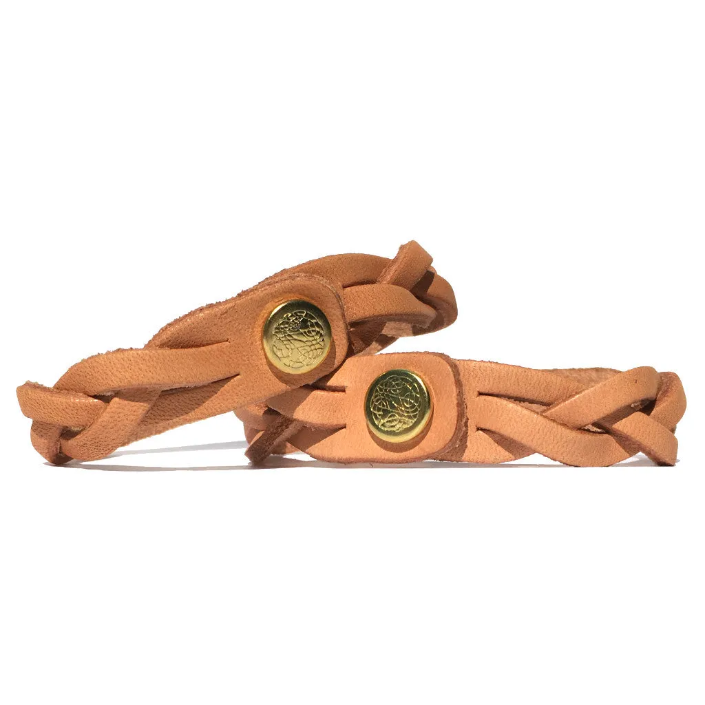 Always & Forever Braided Leather Couples Bracelet Set