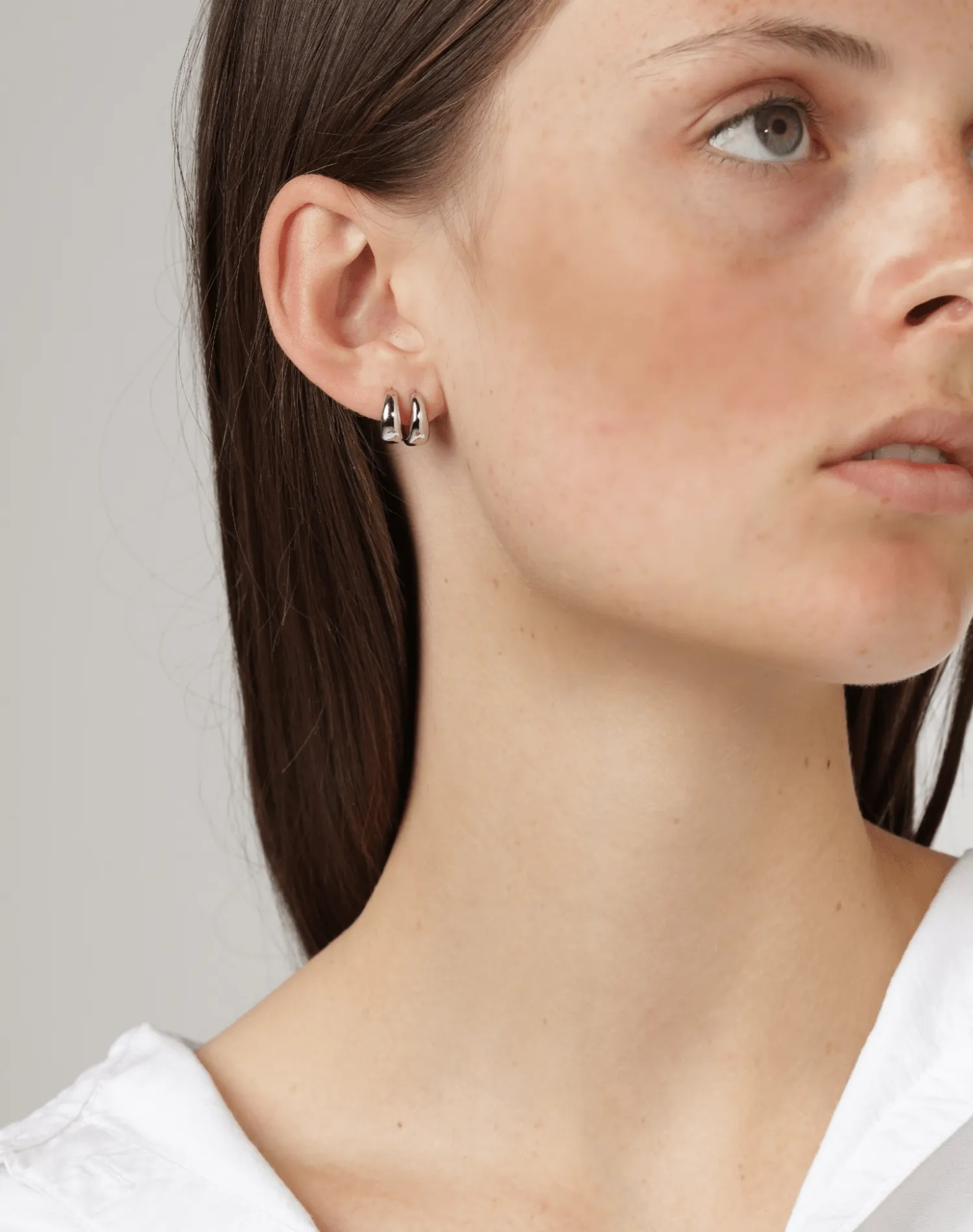Andcopenhagen - Earrings - 925 sterling silver - Small chunky hoops