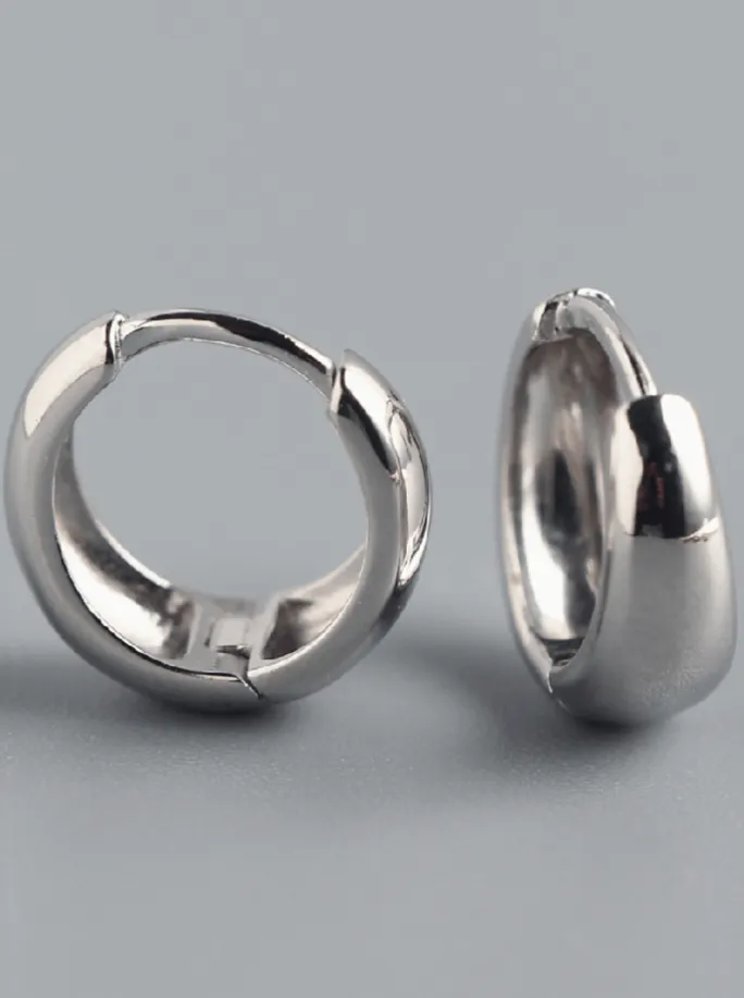 Andcopenhagen - Earrings - 925 sterling silver - Small chunky hoops