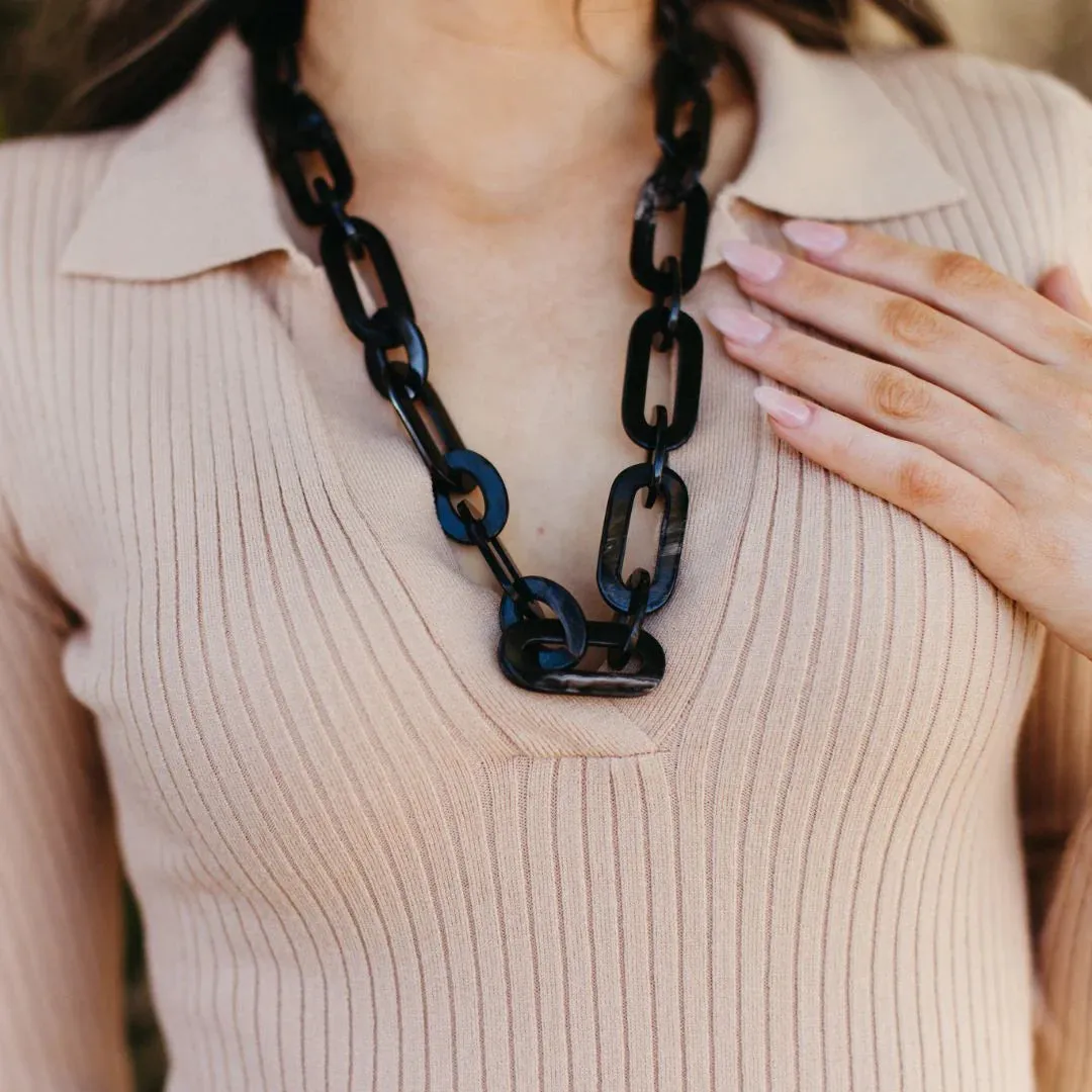 Ankole Long Necklace / Dark