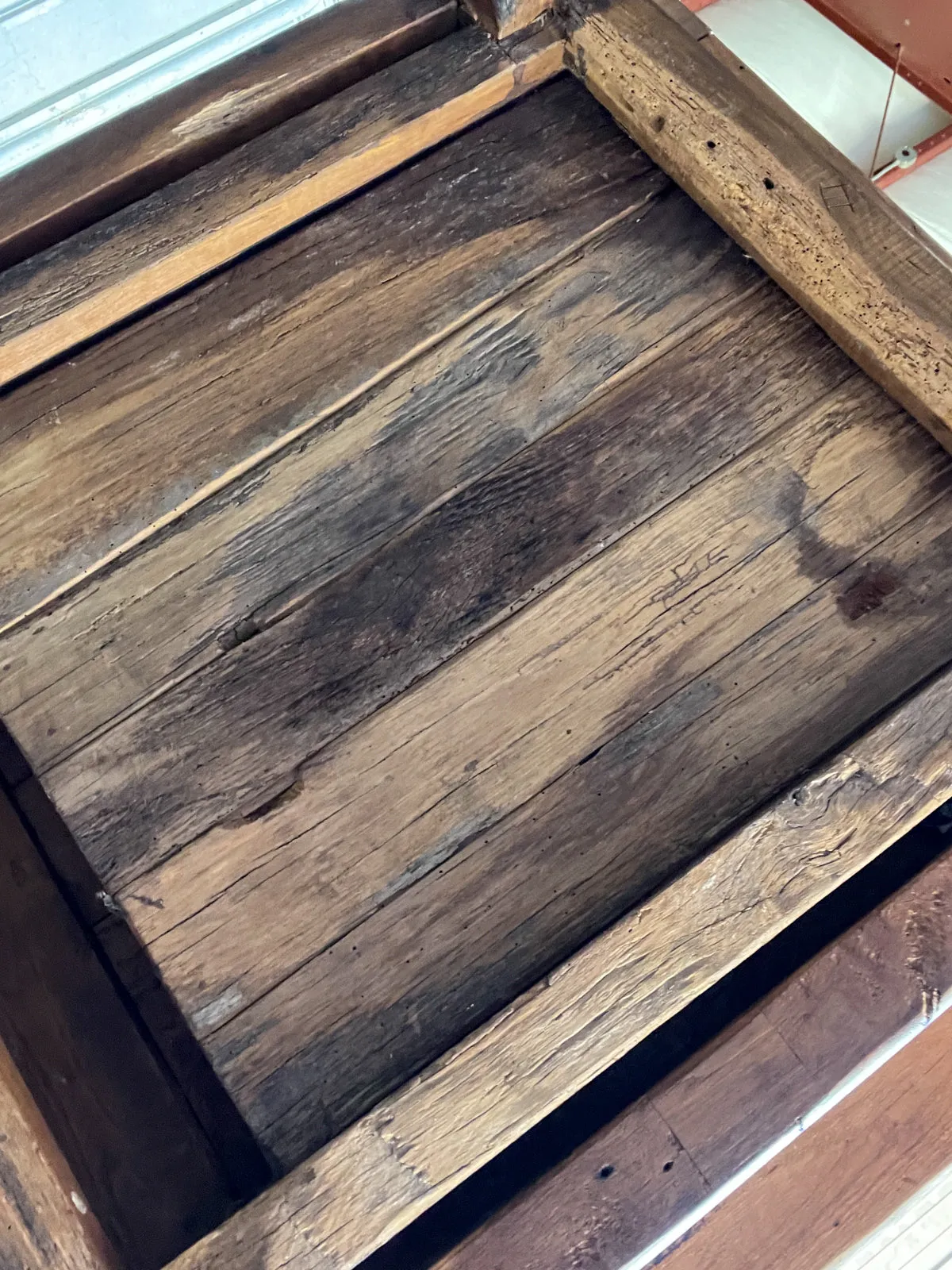 Antique French Oak Farm Table with Drawer & Extension