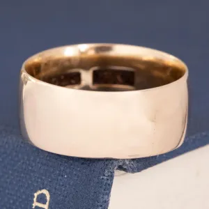 Antique Yellow Gold Wide Band 7.7mm