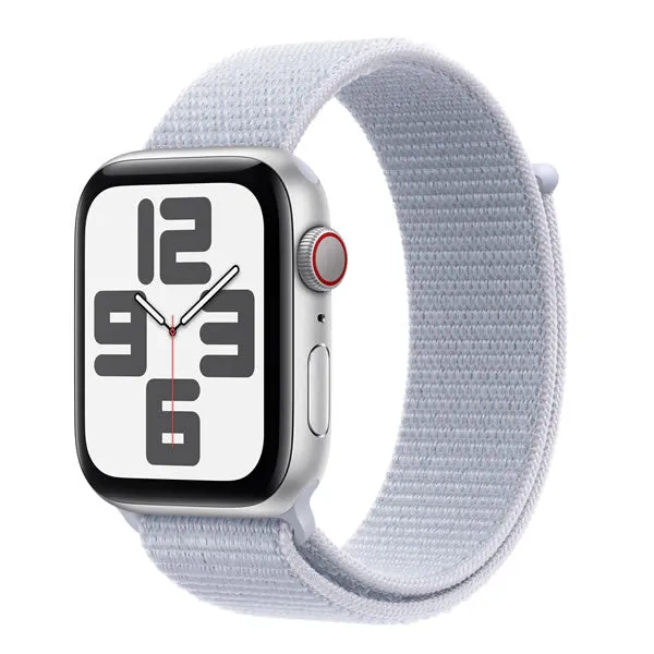 Apple Watch SE GPS   Cellular 40mm Silver Aluminium Case with Blue Cloud Sport Loop