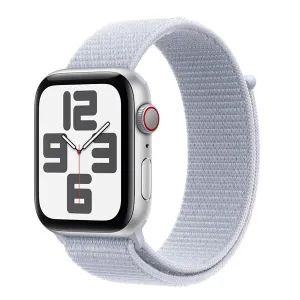 Apple Watch SE GPS   Cellular 40mm Silver Aluminium Case with Blue Cloud Sport Loop