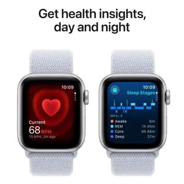 Apple Watch SE GPS   Cellular 40mm Silver Aluminium Case with Blue Cloud Sport Loop