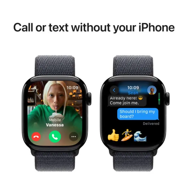 Apple Watch Series 10 GPS 42mm Jet Black Case with Ink Sport Loop