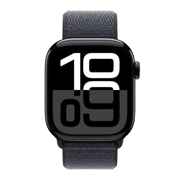 Apple Watch Series 10 GPS 42mm Jet Black Case with Ink Sport Loop