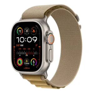Apple Watch Ultra 2 GPS   Cellular 49mm Natural Titanium Case with Tan Alpine Loop - Large