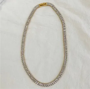 Baguette crystals necklace 311-1 | Erika Williner Designs