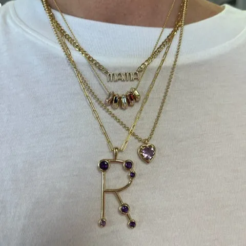 Bailey Oversized Initial Charm Necklace