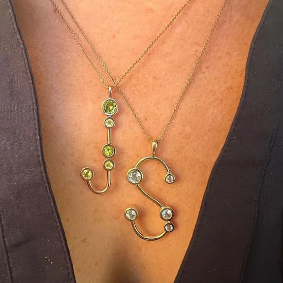 Bailey Oversized Initial Charm Necklace
