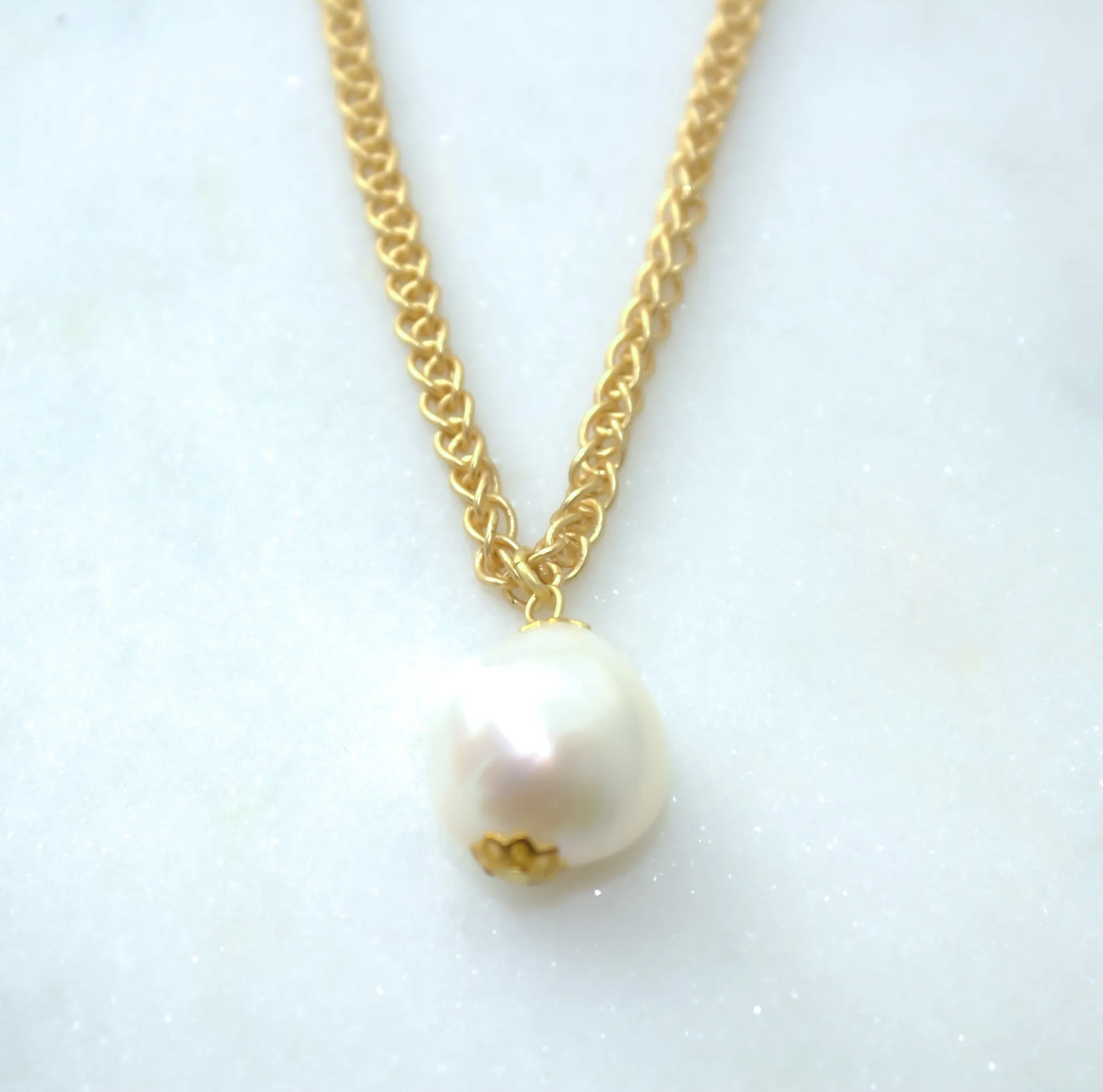 Baroque Pearl Statement Necklace