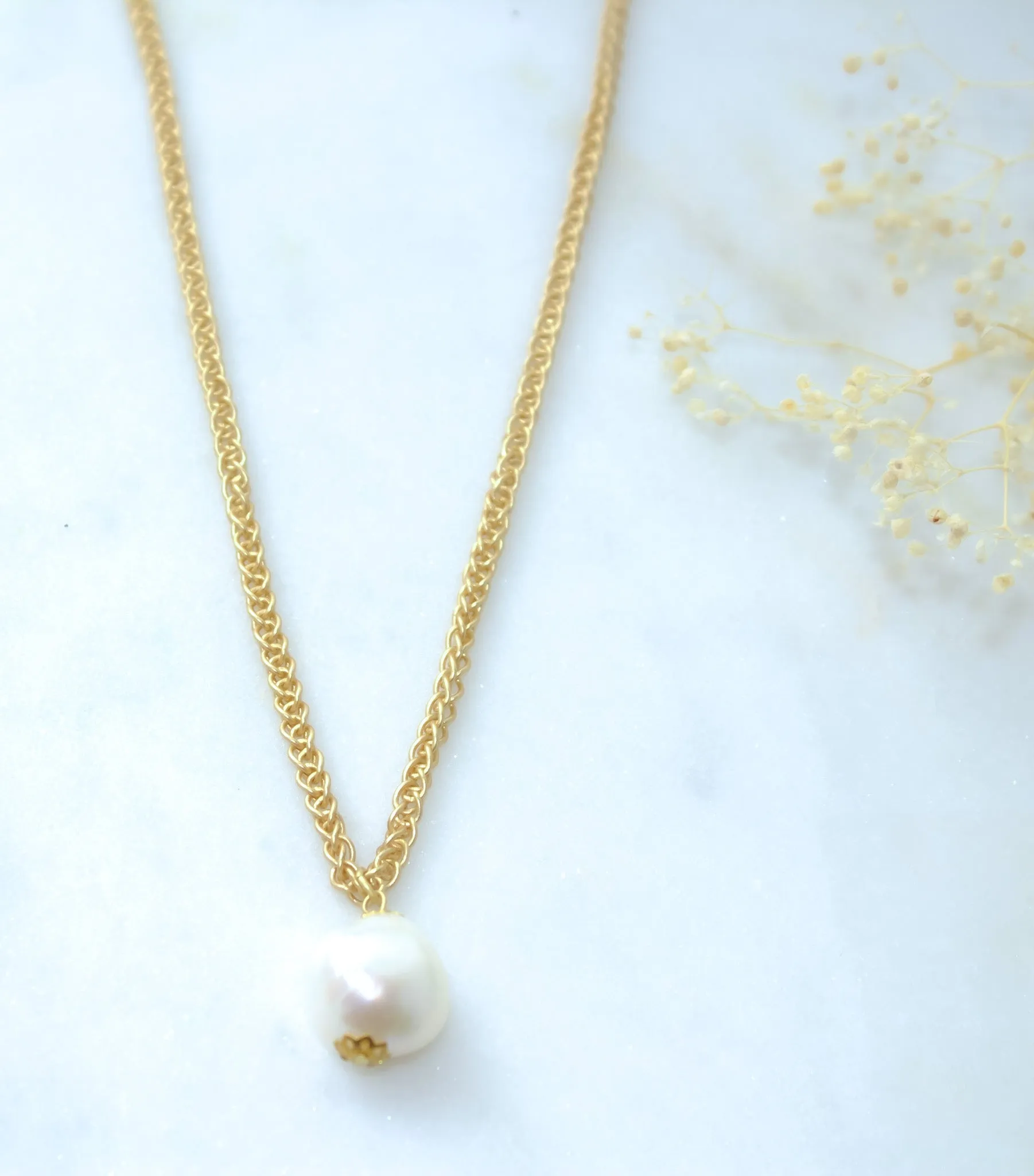 Baroque Pearl Statement Necklace