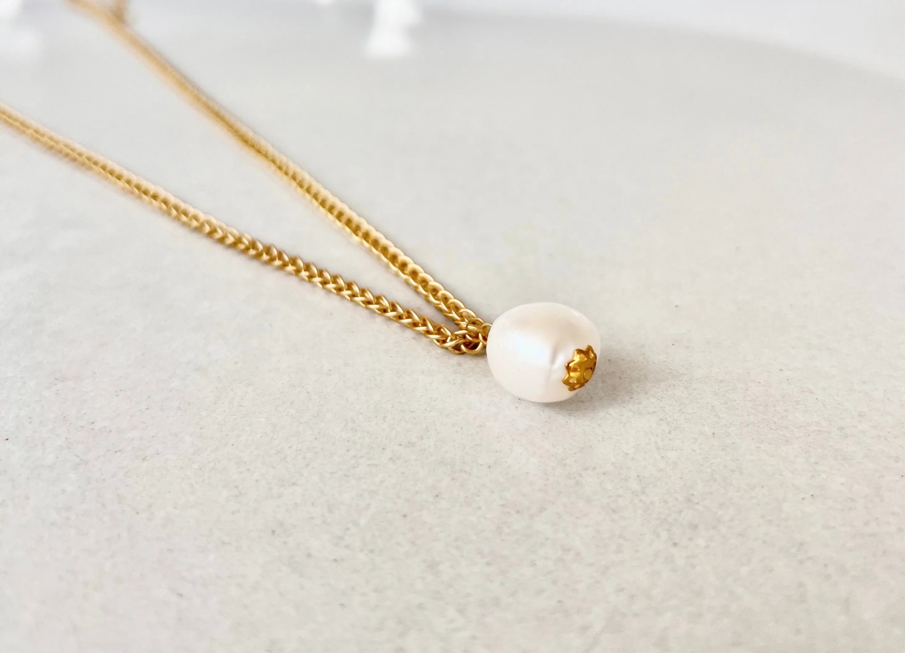 Baroque Pearl Statement Necklace