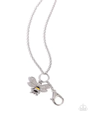 BEE-utiful Basic - Yellow - Oversized Bee Charm Paparazzi Lanyard Necklace