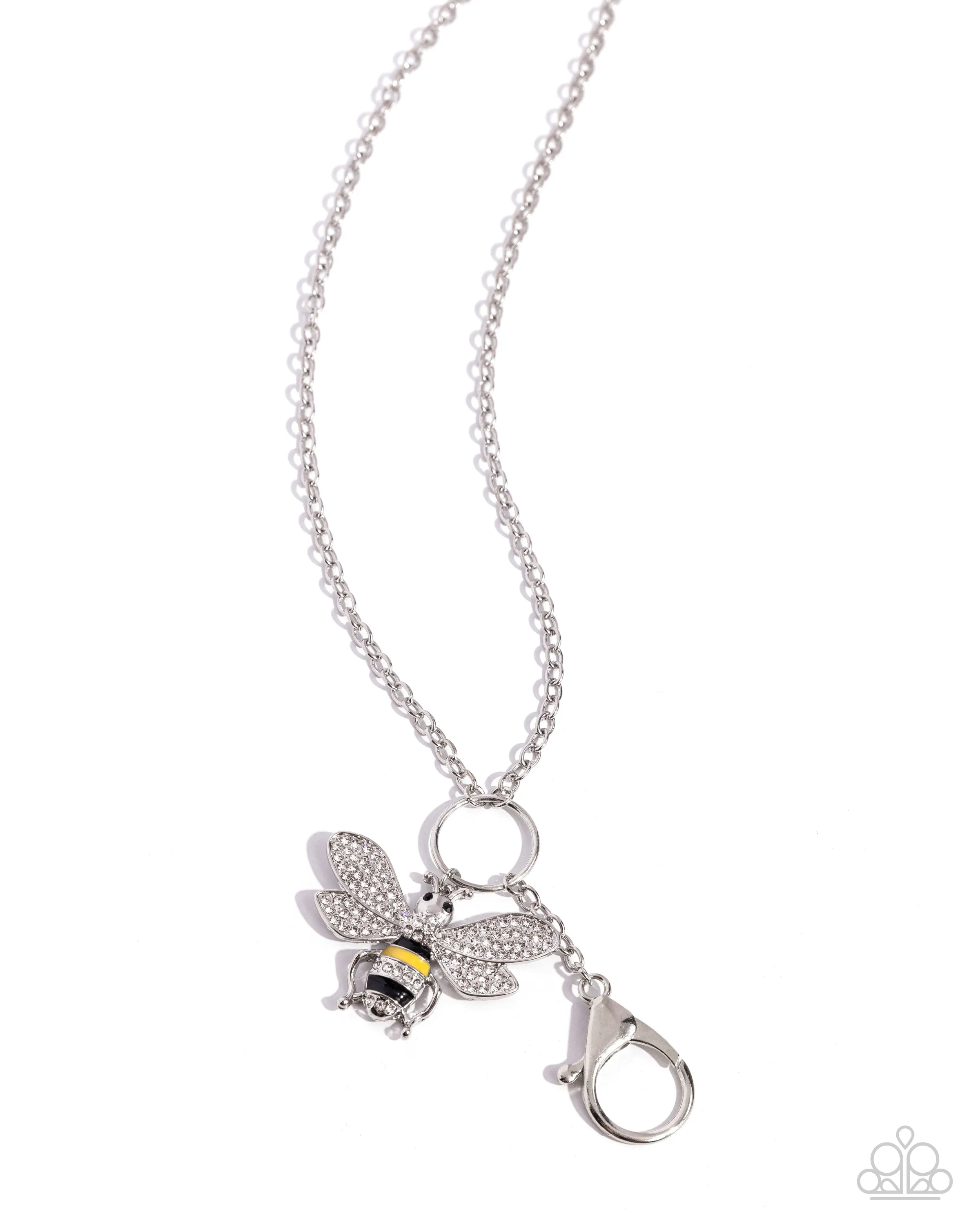BEE-utiful Basic - Yellow - Oversized Bee Charm Paparazzi Lanyard Necklace