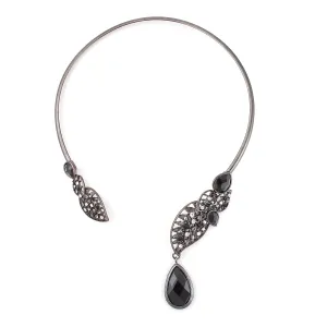 BLACK AND WHITE CHOCKER NECKLACES #306BK1101 (5D5)
