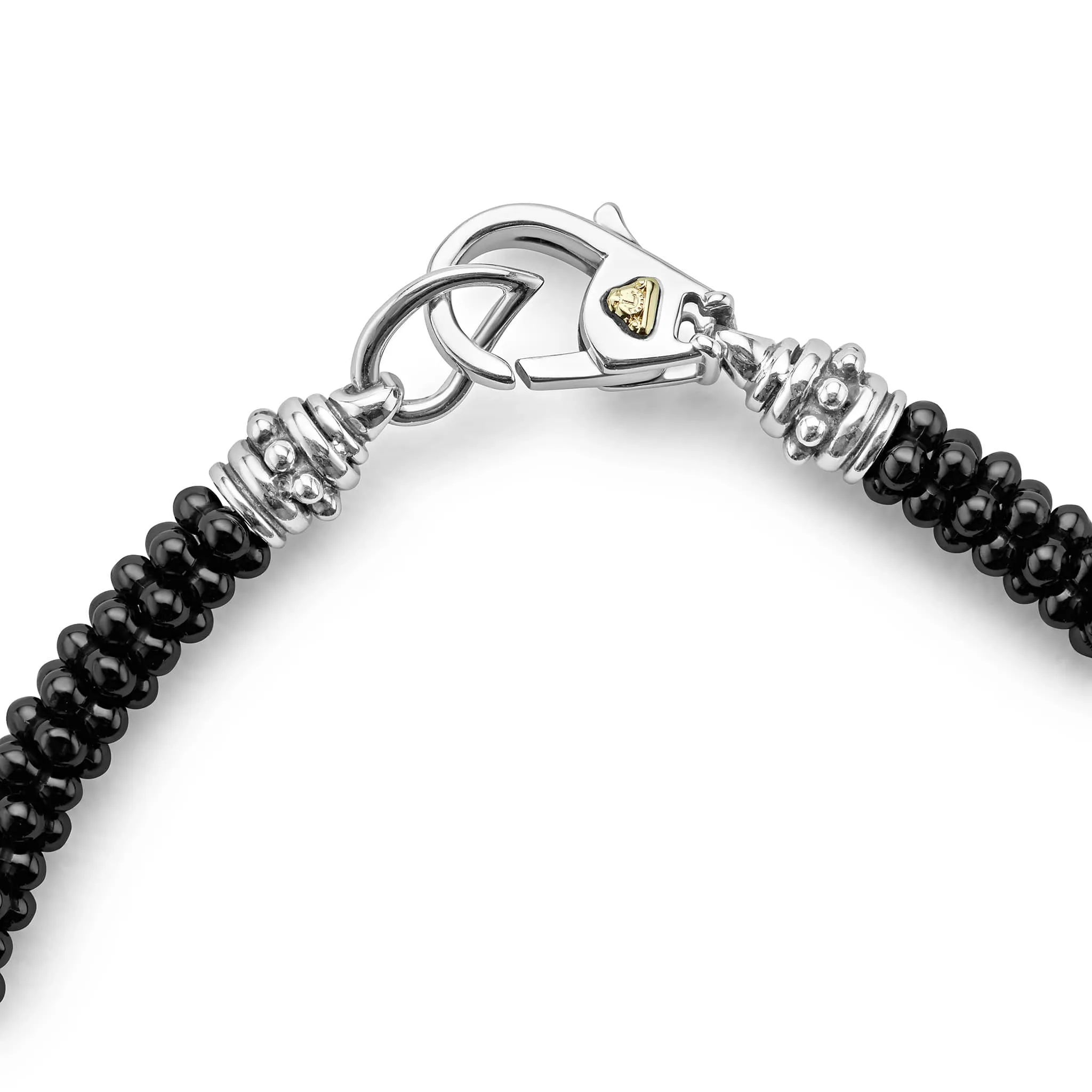 Black Caviar Black Five Silver Station Ceramic Bracelet | 5mm