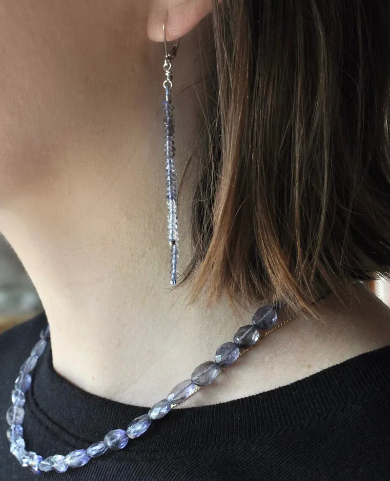 Black Tie & Blue Jeans Iolite Earrings - Featherhead Studio