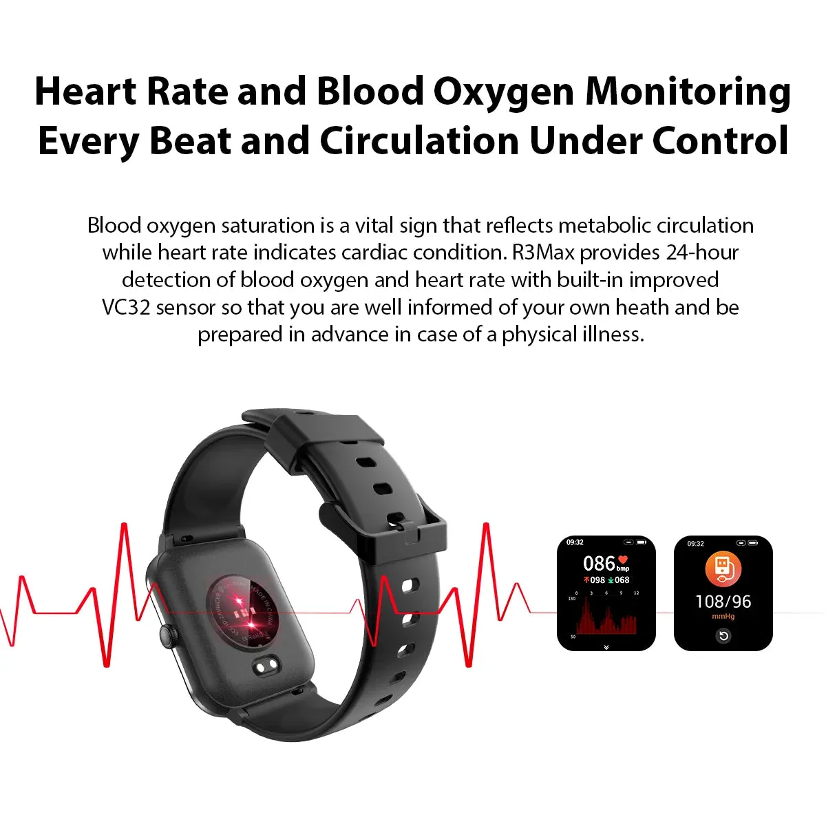 BLACKVIEW R3 Max 1.69" LCD Smart Watch