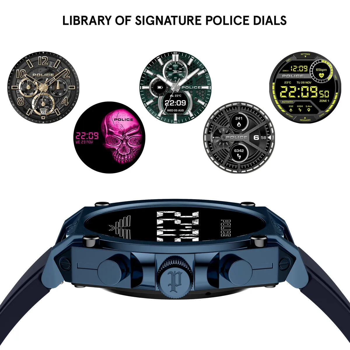 Blue Case & LED Screen Smart Watch With Blue Strap - Blue