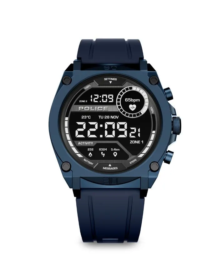 Blue Case & LED Screen Smart Watch With Blue Strap - Blue