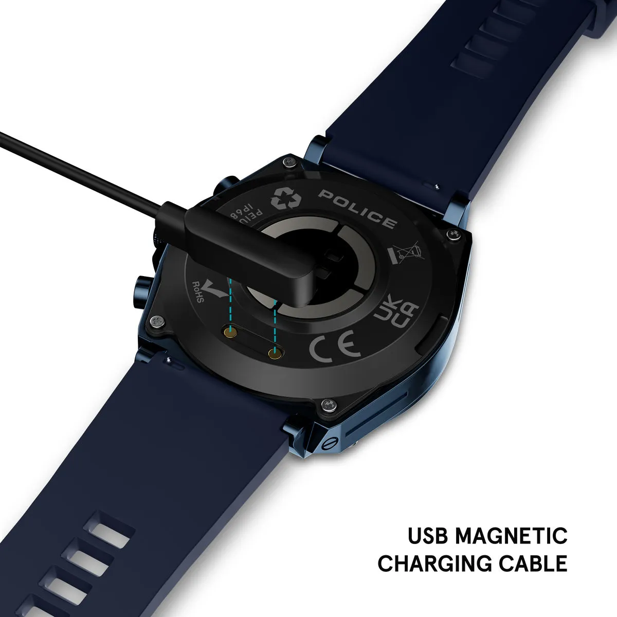 Blue Case & LED Screen Smart Watch With Blue Strap - Blue